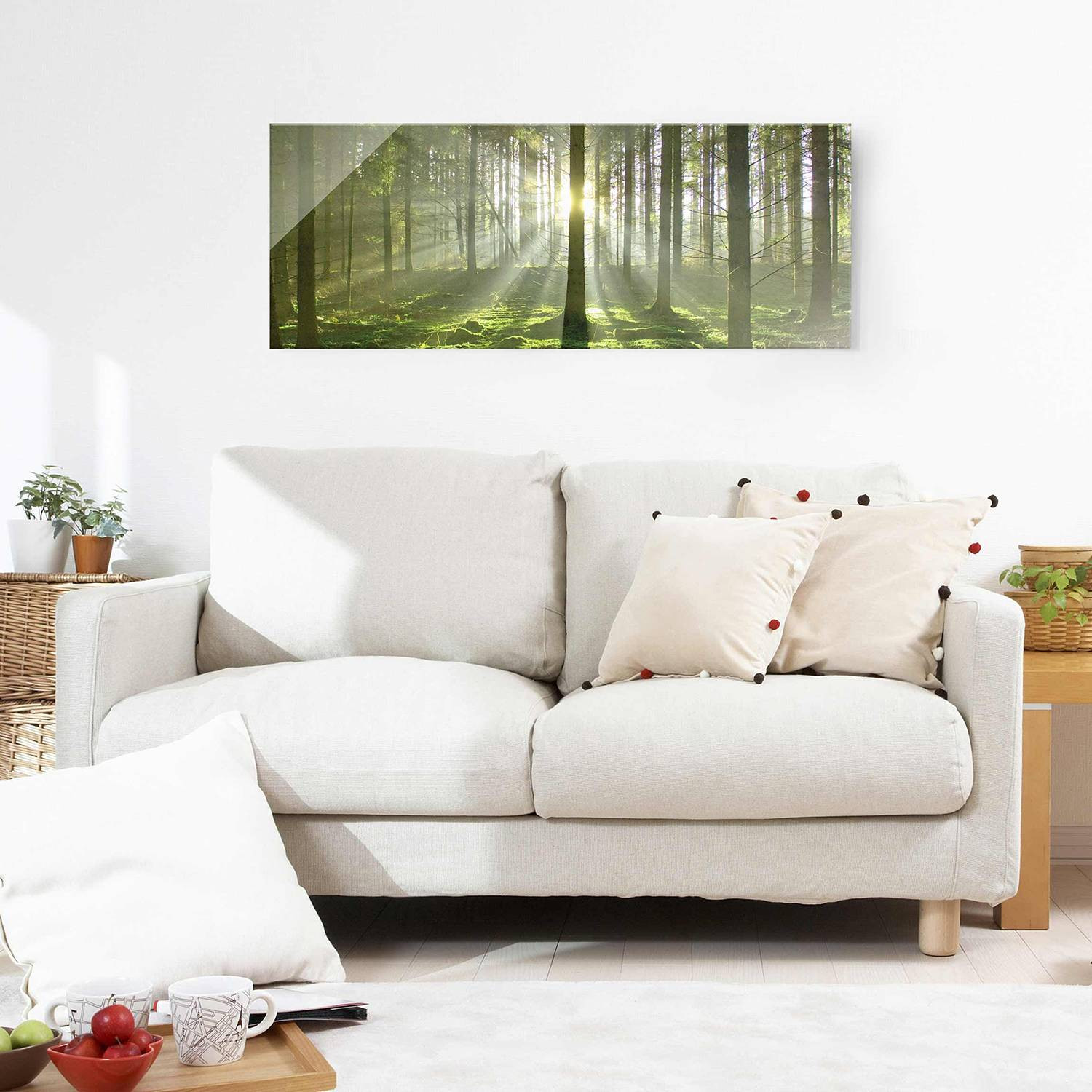 home24 Glazen afbeelding Spring Fairytale groen met natuurmotief