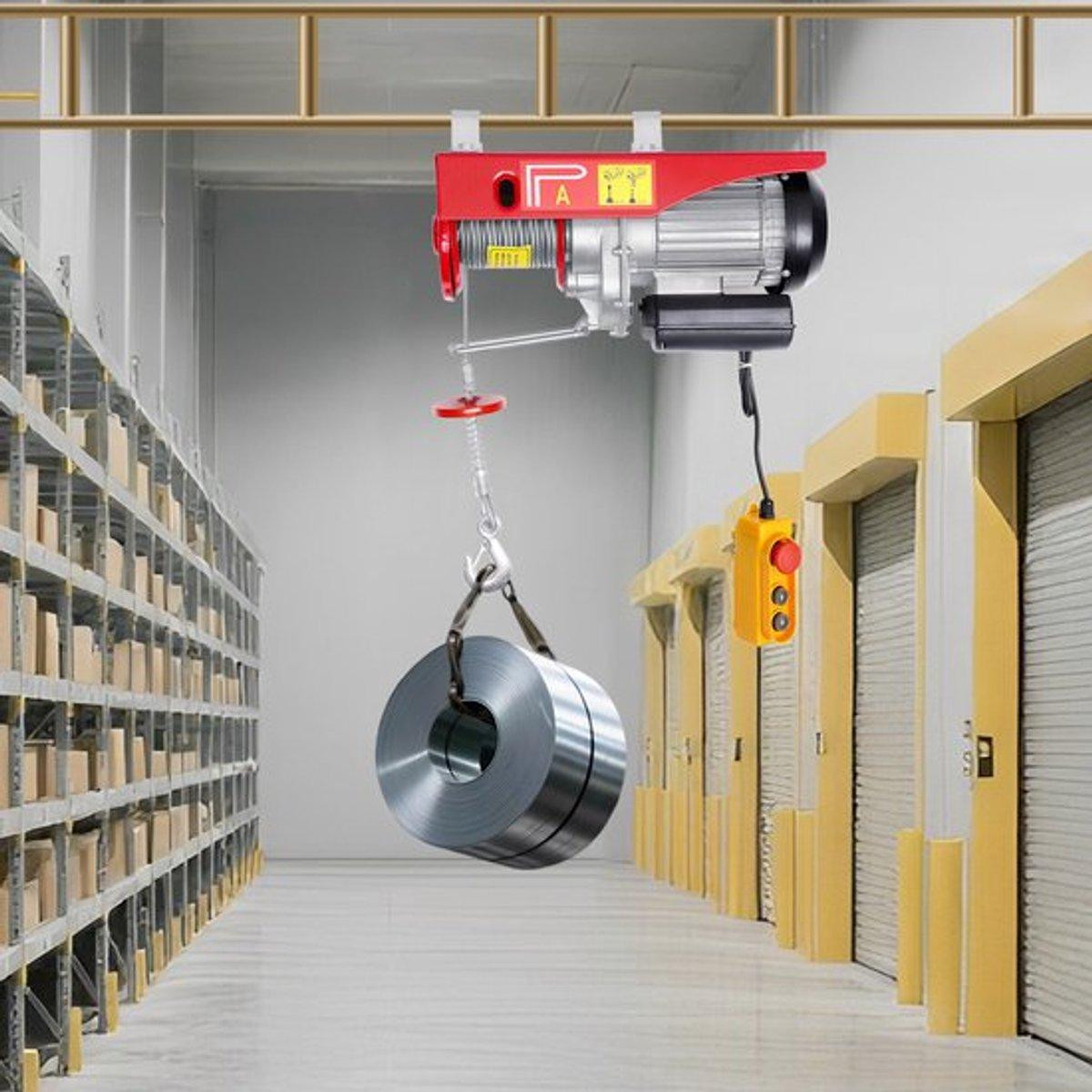 Selius Elektrische takel - 1450 W - 800 kg - gelegeerd staal en aluminium - industriële lier