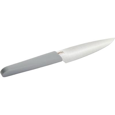 Universalküchenmesser WOLL "Cutting Edge", silber (grau), Klingenlänge 12cm, Edelstahl, Kunststoff, Kochmesser, aus deutschem Edelstahl gemäß DIN 1.4116