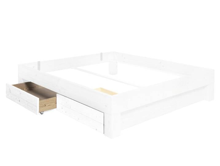 LUKY 2er Set Bettschubladen für 4-Fuß-Bett, Material