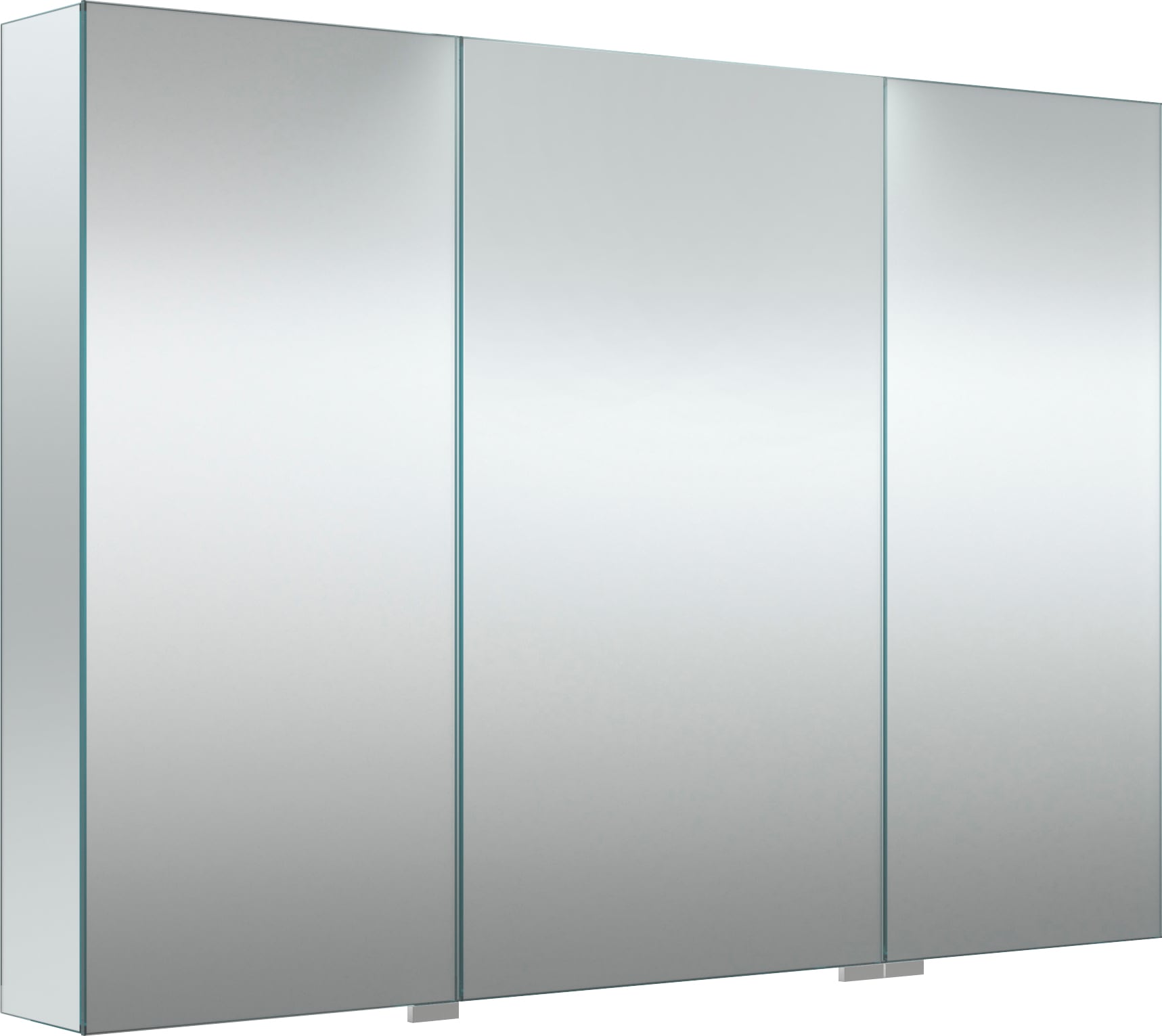 Spiegelschrank WELLTIME "G-Line", transparent, B:100,9cm H:70cm T:13cm, FSC-zertifizierter Holzwerkstoff, Schränke, Spiegelschrank, doppelseitig verspiegelt und mit verspiegelten Seitenwänden, Softclose