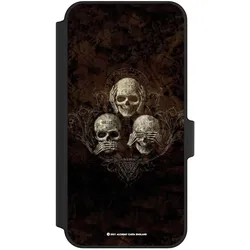 Nivocase Klapphülle für Samsung Galaxy A15 5G Handyhülle aus Kunst Leder NIVOflip schwarz Art Gothic (Samsung Galaxy A15 5G), Smartphone Hülle, Schwarz