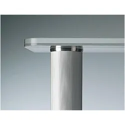 Camar, Tischbeine + Tischgestell, Glasplatten-Adapter ø 80mm zum Kleben mit Befestigungsteil, Edelstahl gebürstet