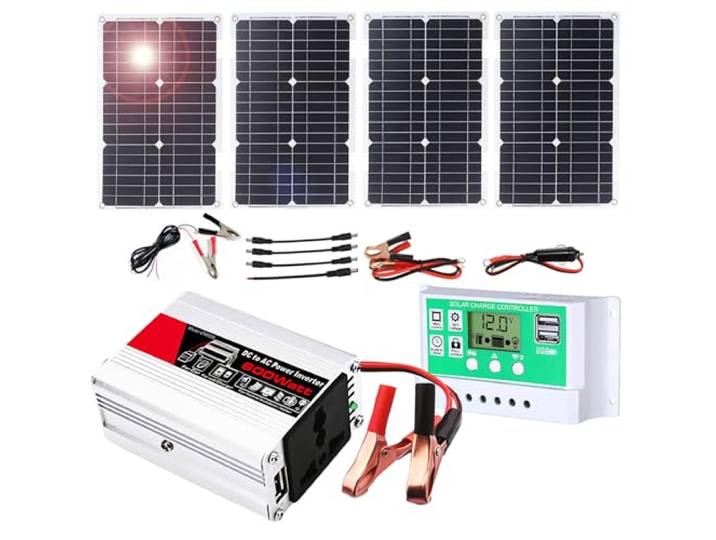 600-W-Off-Grid-Solar-Wechselrichter-Kit mit 50-A-PWM-Controller for Wohnmobile und Boote(100W)