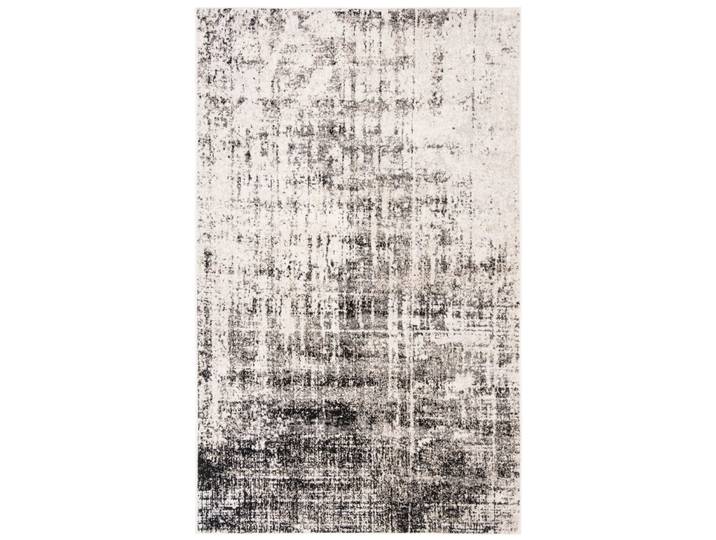 Tapis contemporain en polypropylène argent/noir, 122 x 183 cm