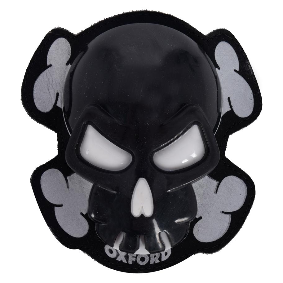 Oxford Skull Knee Sliders Black (One Size) (OX683)