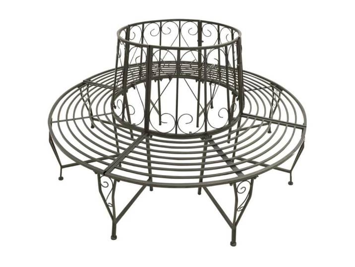 Banc circulaire de jardin - VIDAXL - 160 cm - Acier robuste - Résistant aux intempéries - 4 places