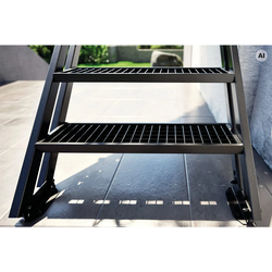 Minka Außentreppe Flex Grid Zink 161,2cm max. Geschosshöhe 6 Stufen