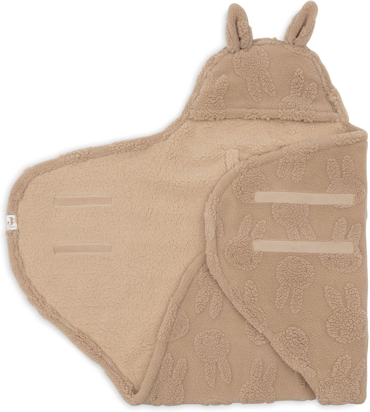 Einschlagdecke JOLLEIN "Miffy Jacquard Teddy 105 x 100 cm", Baby, Gr. B/L: 100cm x 105cm, beige (braun), Polyester, Wohndecken Einschlagdecke, Universelle Puckdecke für Neugeborene braun B/L: 100cm x 105cm
