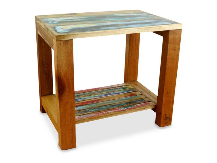 livasia Beistelltisch livasia Beistelltisch/Nachttisch Java, recyceltes Teakholz 30x50x47cm