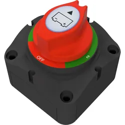 Offgridtec Batteriewahlschalter zum Umschalten zweier Batteriekreise, Verbraucher, Ladequellen 200A