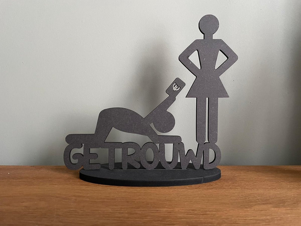 Originele Just Married huwelijkscadeau giftset voor volwassenen