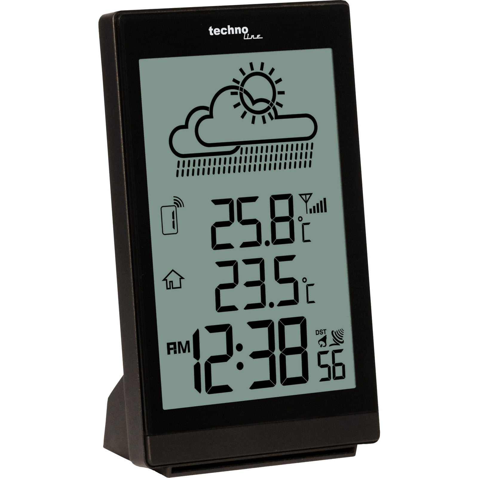 Technoline WS 9251 Thermometer voor binnen- en buitentemperatuur, Zwart, 84 mm