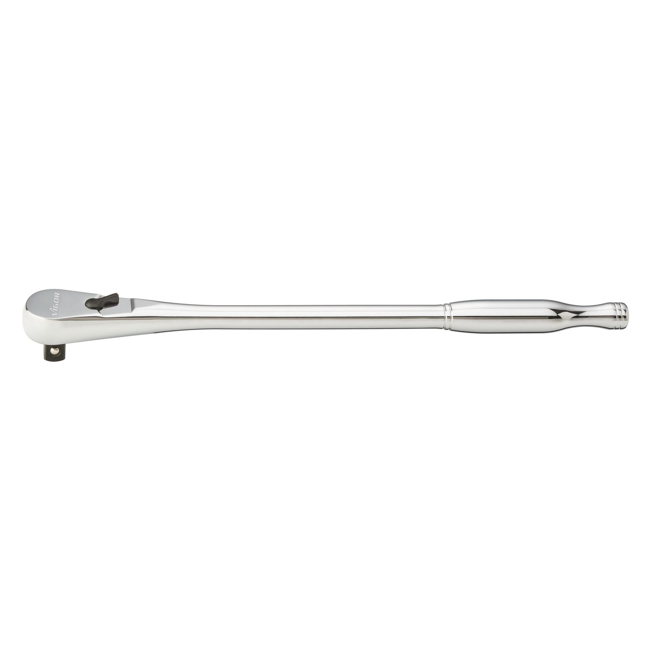 Vigor Feinzahn-Umschaltknarre lange Ausführung V4946 Vierkant 12,5 mm (1/2 Zoll) 380 mm (1/2") (V4946)