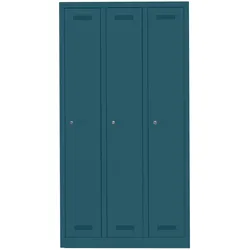 Garderobenschrank MonoblocTM | 3 Abteile - 653 ozeanblau