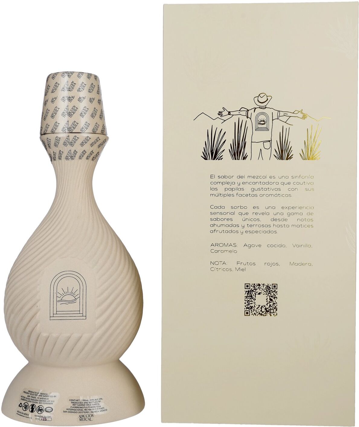 Adicciõn Tequila ADICCIŌN Tequila Mezcal Artesanal Joven 40% Vol. 0,7l in Geschenkbox