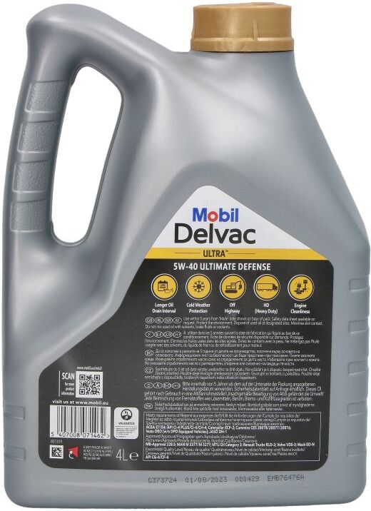 Motoröl MOBIL 157413 DELVAC Ultra 5W40 Ultimate Defence 4L