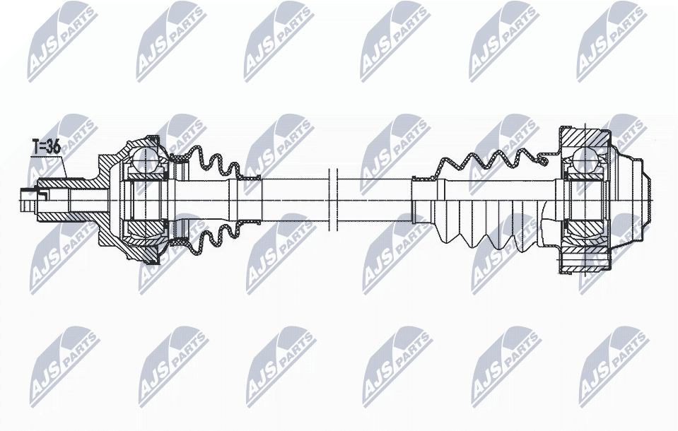 Nty Antriebswelle Npw-Vw-169 Für Vag