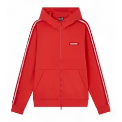 EA7 für Herren. 7M001480_AF12660 Sweatshirt Logo Serie rot (M), Blau, Lässig, Sportlich, Sportbekleidung, Multisport, Polyester, Kurzarm