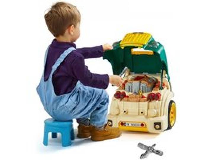 VEVOR Jouet Moteur de Camion, 60 Accessoires, Jouet Mécanicien Camion Enfant avec Lumières, Sons, Volant, Kit Jeu Imitation Mécanicien Réparation Atelier Automobile pour Enfants 3 Ans et Plus, Vert