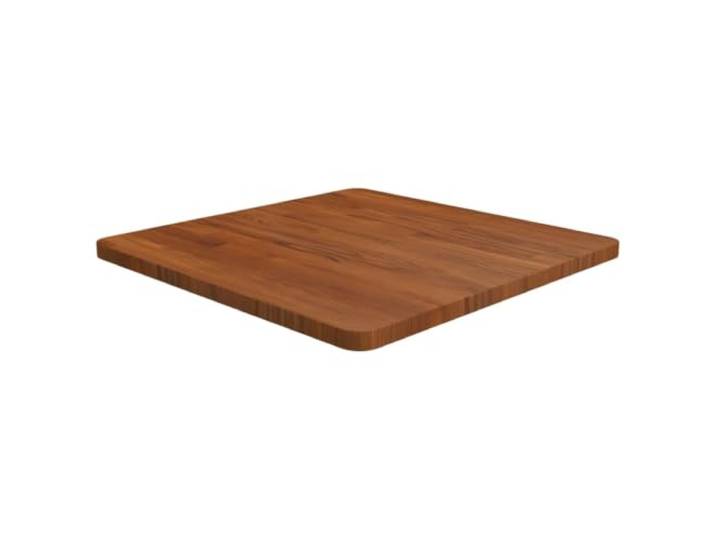 POUFGDR Quadratische Tischplatte, 60 x 60 x 2,5 cm, Eichenholz, massiv Gebrauchsfertige Oberfläche, rustikales Design, für Restaurant, Café, Hotel, leicht zu reinigen
