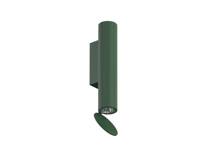 FLOS OUTDOOR lampe murale pour l'extérieur FLAUTA RIGA H 225 mm (4000K, vert for 4000K, grigio - Aluminium)