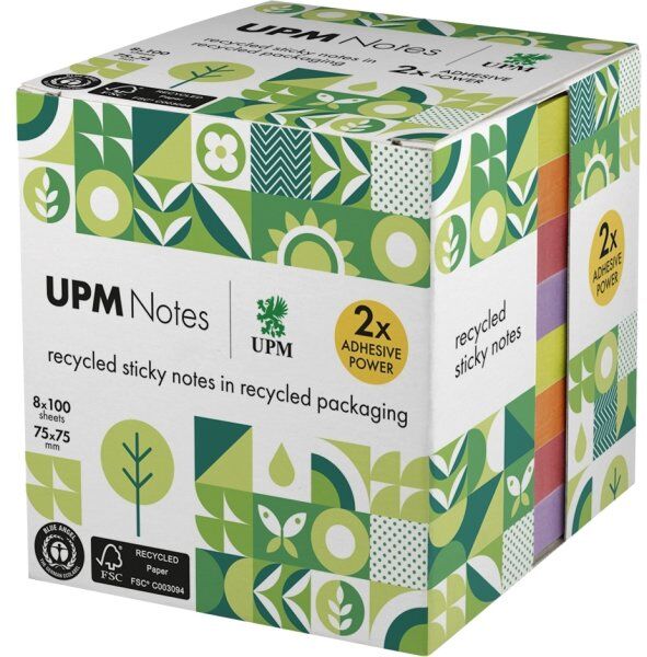 Upm Notes   75x75 Mm   Color Mix