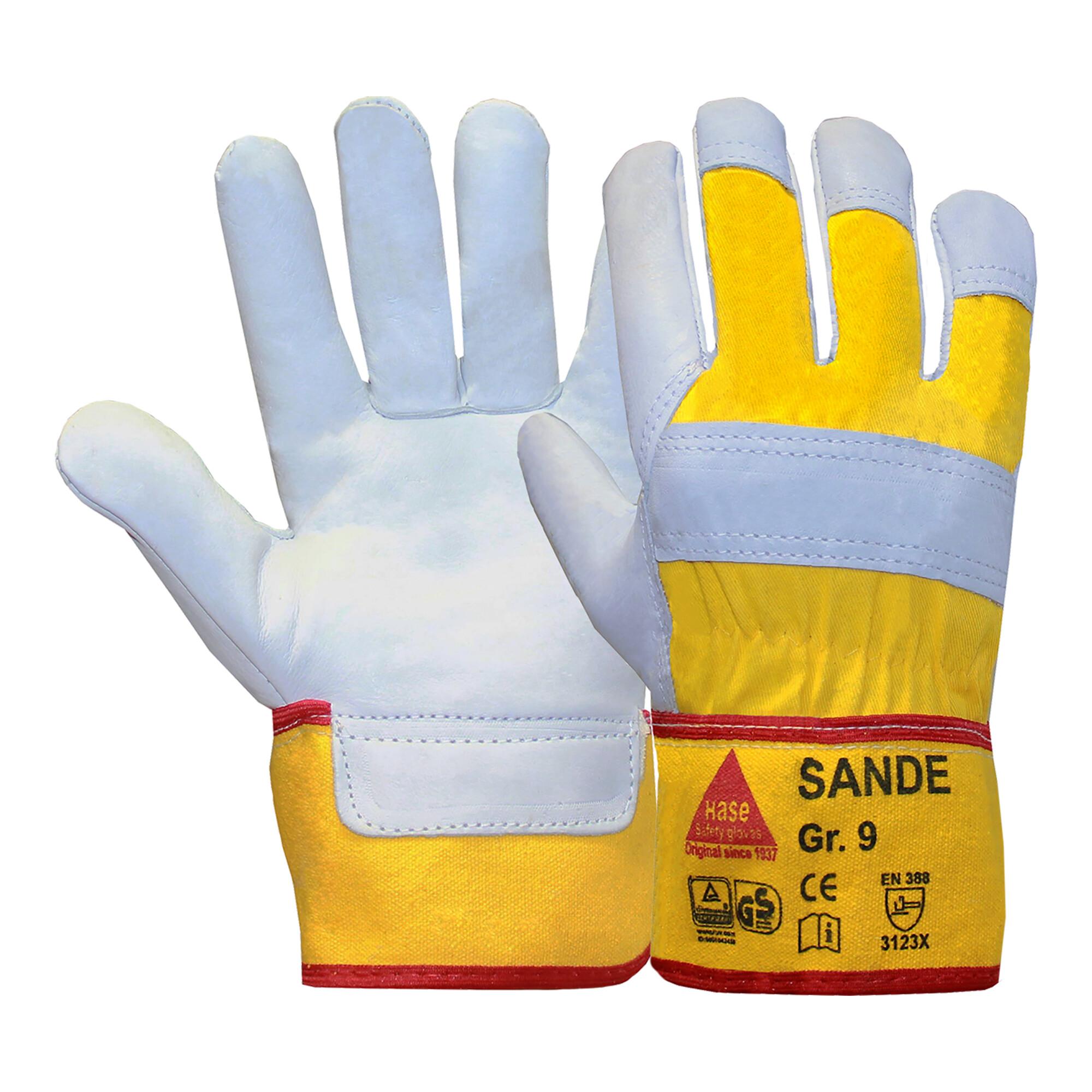 Hase Arbeitshandschuhe Sande Größe 8, Rindnarbenleder (292002-8)