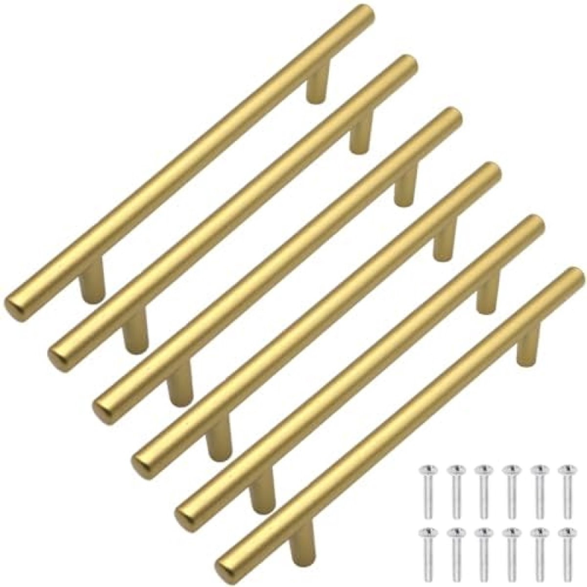 PromoHome Meubelhandgrepen Set - 6 Stuks Gouden Kasttrekkers voor Keuken en Meubels