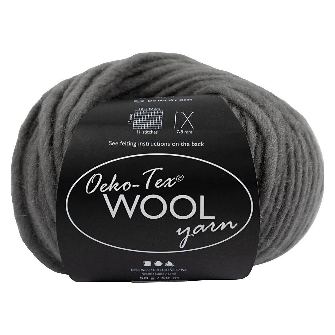Default Wool yarn, L: 50 m, needle 8-9, grey, 50 g/ 1 ball (50 m) (4824606)