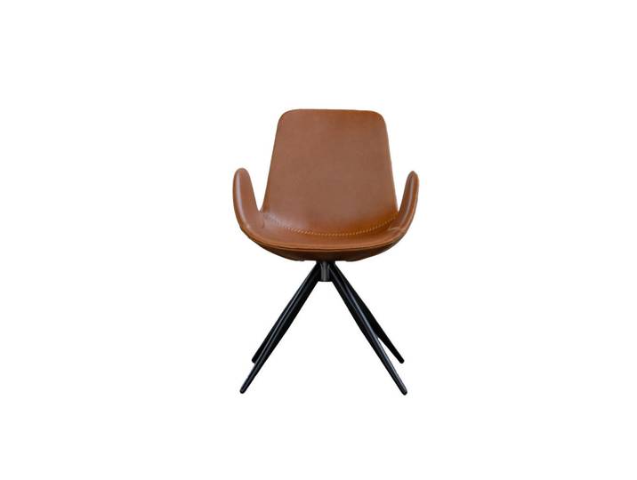 Kawola Drehstuhl Quen Braun Kunstleder Drehbar (180°), Leder, 55x82x55 cm, Esszimmer, Stuhl, Armlehnstühle