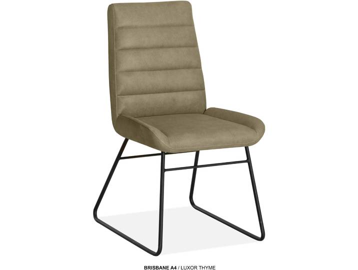 Esszimmerstuhl OMG DESIGN Brisbane , beige (thyme, schwarz, thyme), B:51cm H:93cm T:61,5cm, Polyester, Stühle, Esszimmerstuhl, Esszimmerstuhl, pflegeleichter Bezug