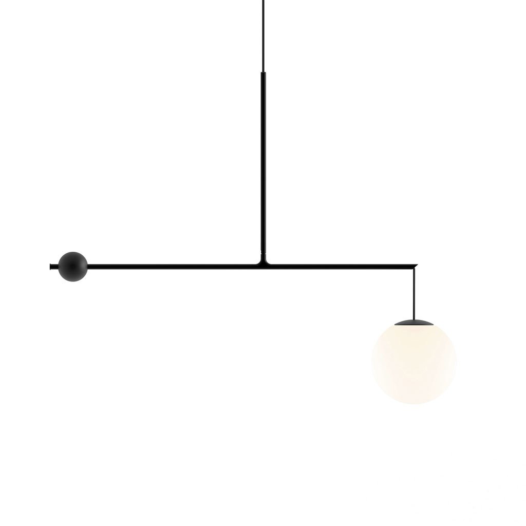 Luceplan Malamata Pendelleuchte (Ø 22cm, matt black) Ø 22cm, matt black 1B010S220001+1B010/100002