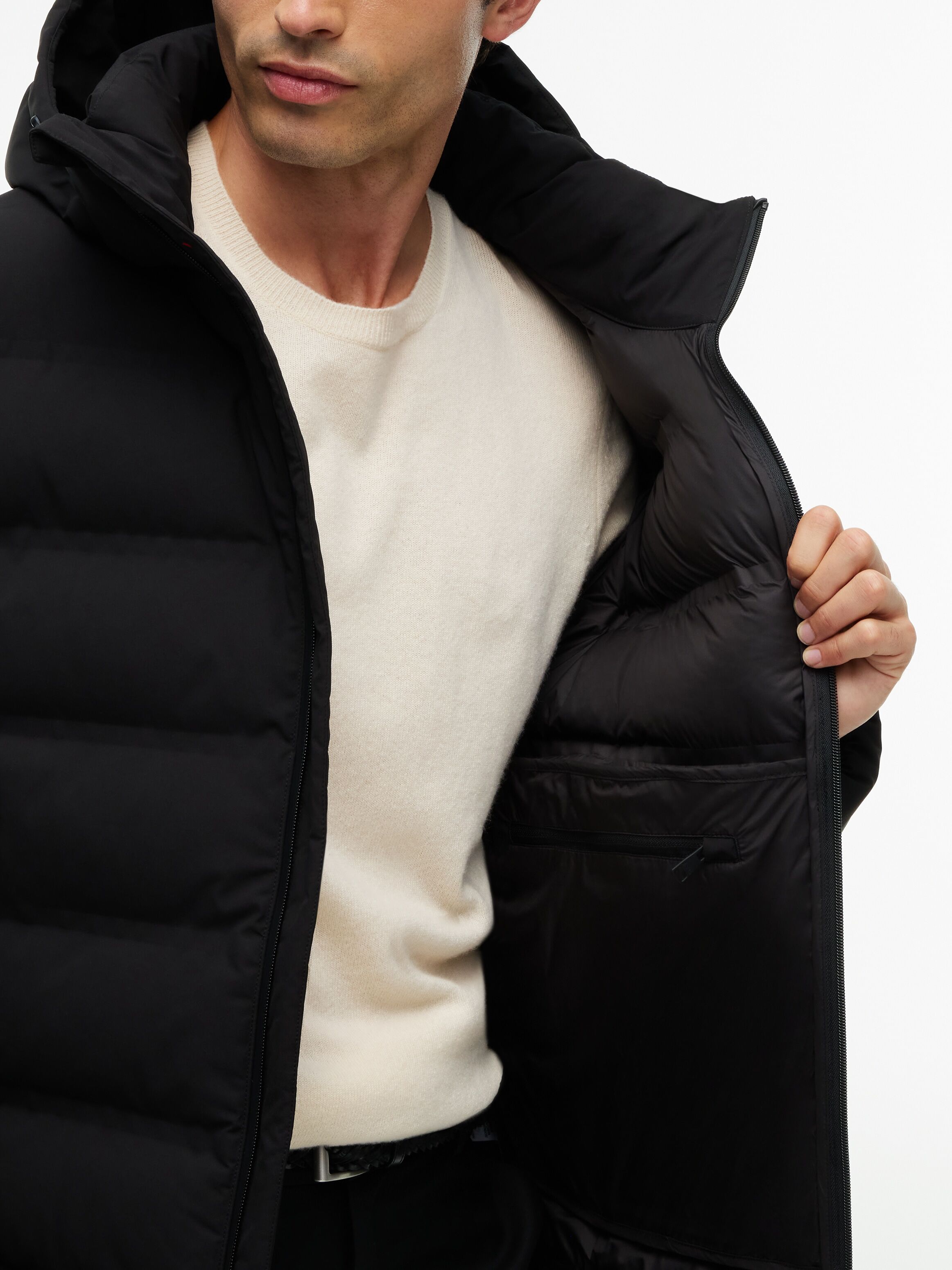 Steppjacke TOMMY HILFIGER "TECH HEAT SEALED JACKET", Herren, Gr. M, schwarz, Web, Obermaterial: 100% Polyester. Futter: 100% Polyester. Füllung: 100% Polyester, regular fit normal, Jacken Steppjacke, wärmeversiegelt, Winter, 2-Wege-Reissverschluss schwarz