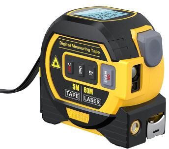 LightInthebox 3 in 1 Laser Rangefinder 5m Tape Measure Ruler LCD Display with Backlight Distance Meter Building Measurement Device