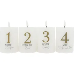 Hofer LED-Kerzen Adventzauber - weiß|gold