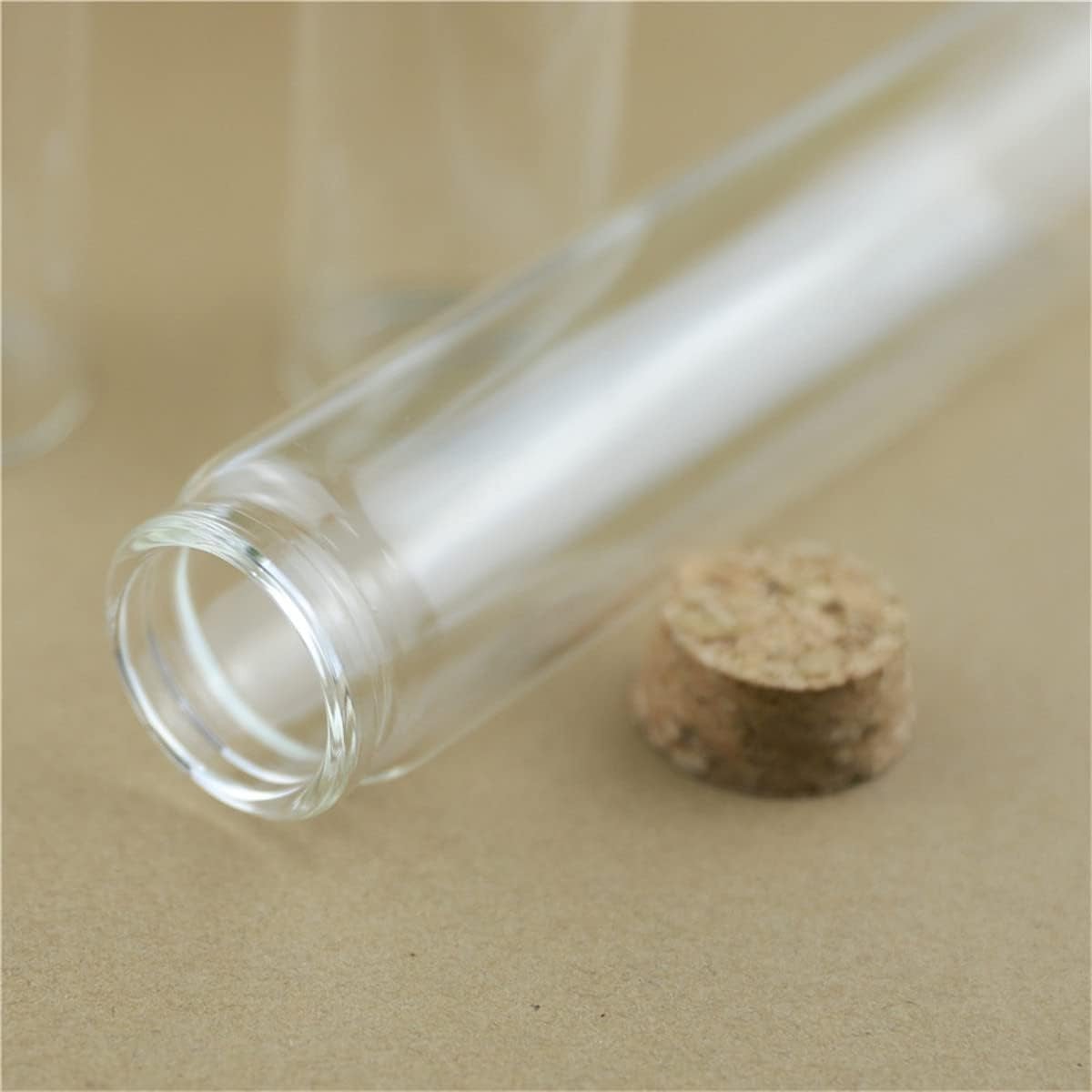 Glazen flesjes met kurk voor kleine opslag, 125 ml, transparant