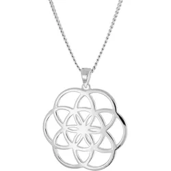 trendor 15922 Damen Kette mit Anhänger Mandala 925 Silber, 45 cm