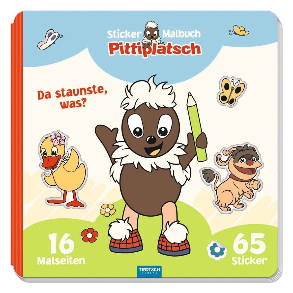Trötsch Unser Sandmännchen Malbuch Stickermalbuch Pittiplatsch (65 Sticker) (K5 095412804)