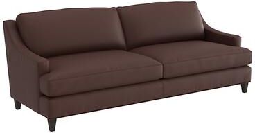 Cameron Leather Sofa - Chocolate Leather, Chocolate Flannel - Ballard Designs