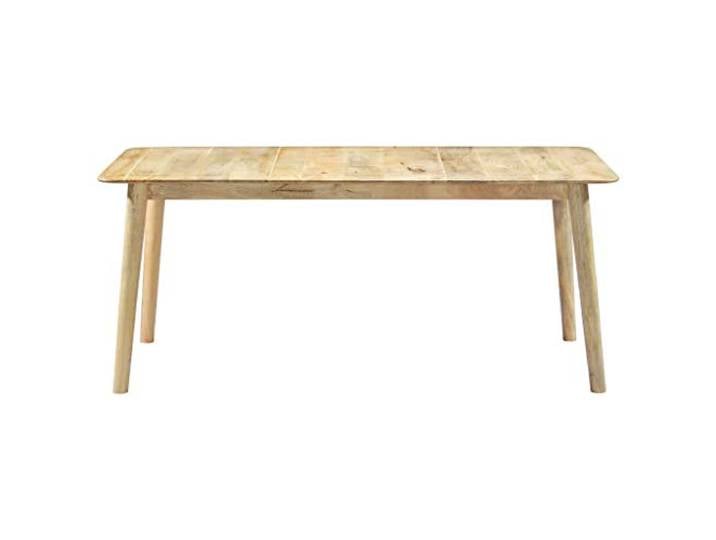 KGHERMDF Esstisch 180x90x76 cm Massivholz Mango Handgefertigt, Runde Beine, Robustes Hartholz, Einzigartige Maserung, Für Esszimmer