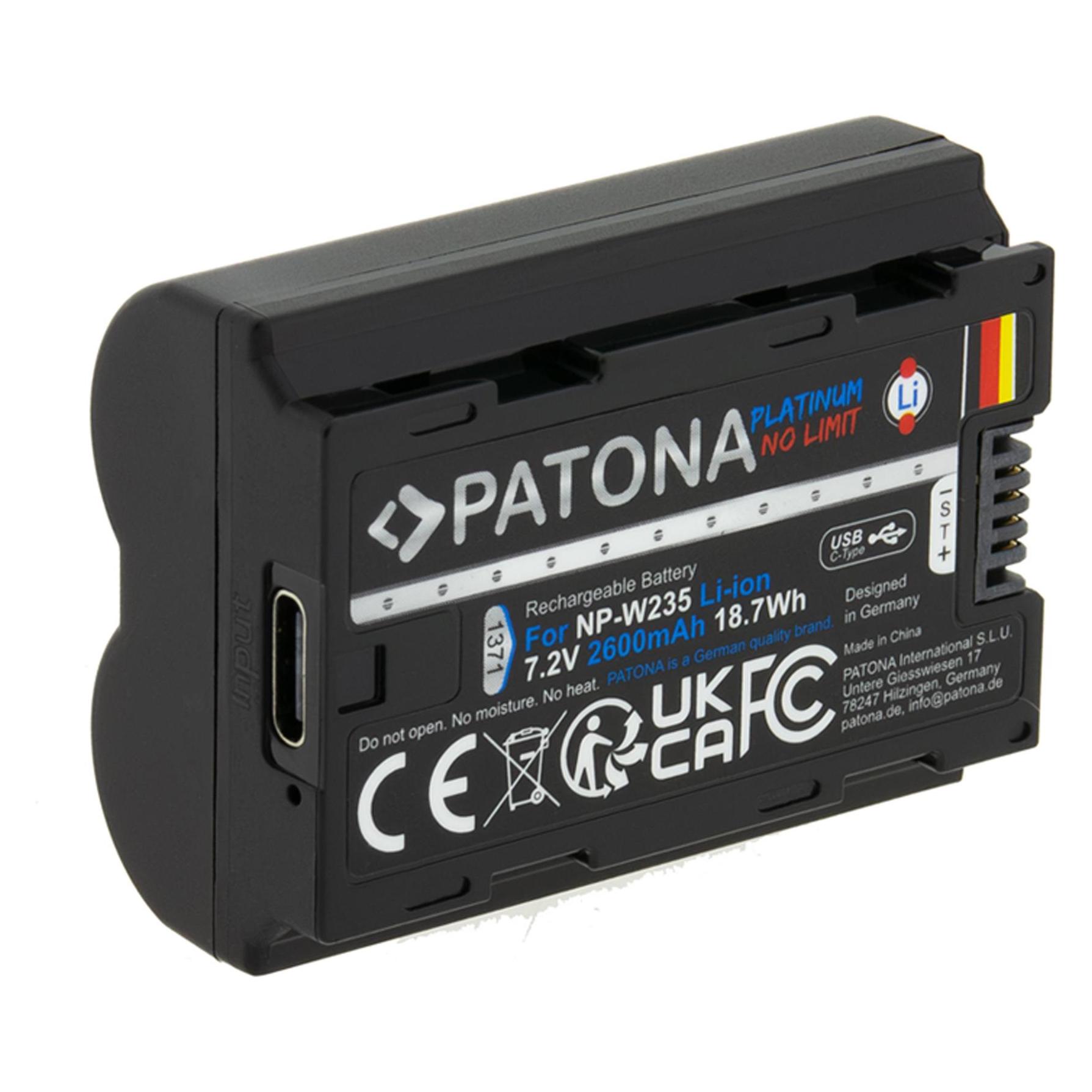 Patona Platinum Fuji NP-W235 USB-C (Kamera Akku) (1371)