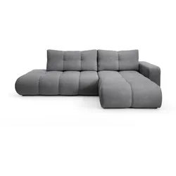 ECKSOFA DUCA R-S Grau Chenille mit Schlaffunktion