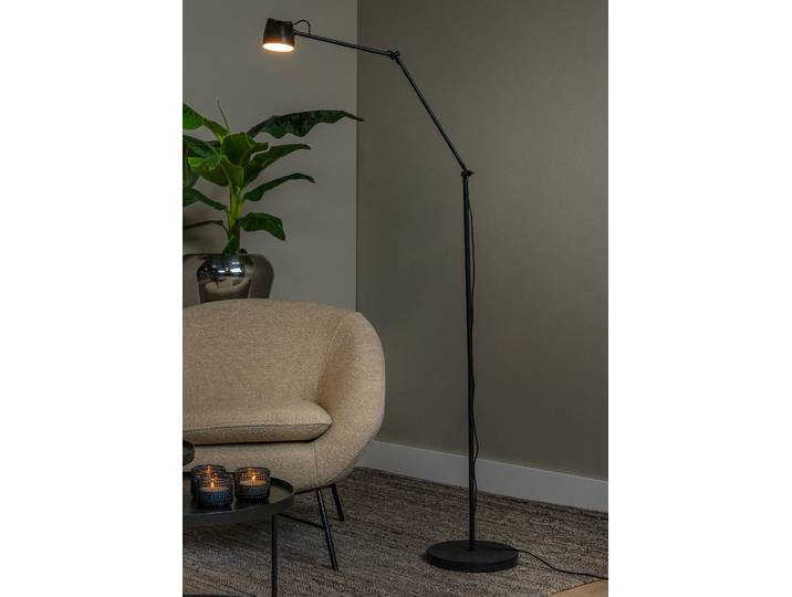 LED-Stehleuchte Milne 38 x 143 x 25cm Schwarz Eisen Nicht austauschbare LEDs LED-Platine