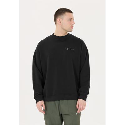 Sweatshirt VIRTUS "Kallan", Herren, Gr. S, schwarz, 100% Baumwolle, unifarben, normal, Rundhals, Sweatshirts Sweatshirt, im schlichten Design
