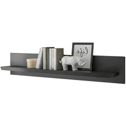 WANDBOARD schwarz matt, Wandregal 140 cm