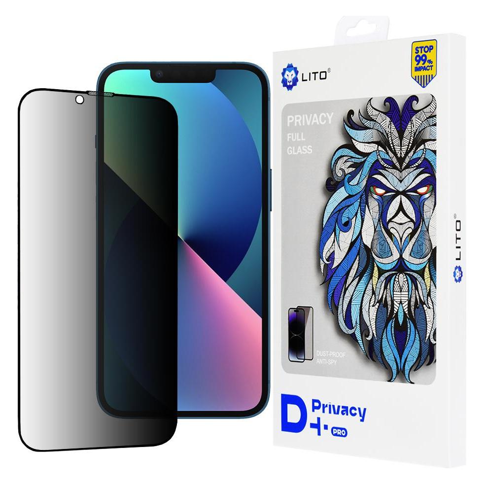 Lito - D+ Pro Privacy - iPhone 13 / iPhone 13 Pro / iPhone 14 - Black (Apple iPhone 13, Apple iPhone 13 Pro, Apple iPhone 14) (56352266)