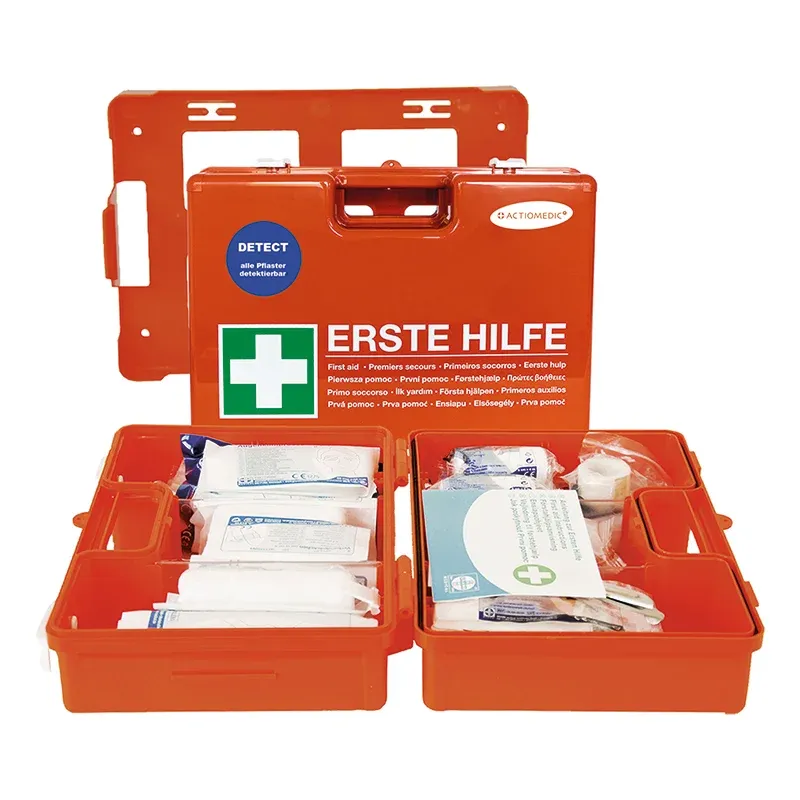 GRAMM medical healthcare GmbH Kleiner Erste Hilfe Betriebs-Verbandkoffer, Domino detect, DIN 13157, für Food u. Lebensmittelindustrie 418.035.00210