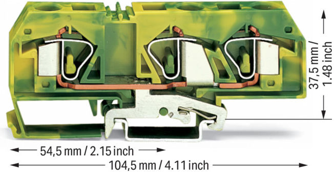 WAGO Bornier de terre 283-677 0,2-16 mm² vert-jaune (283-677)