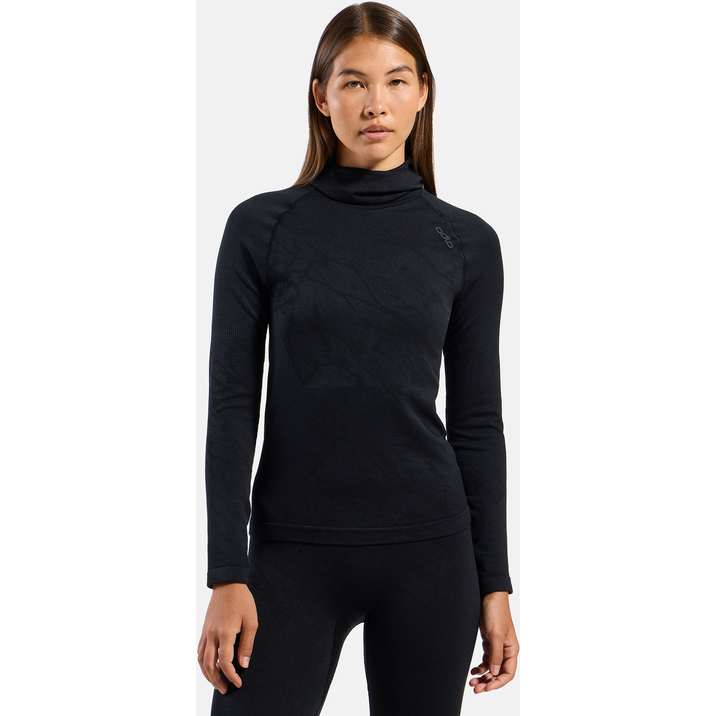 Odlo Performance Warm Blackcomb Bl Damen Langarm Unterhemden schwarz Größe L Widerstandsfähig